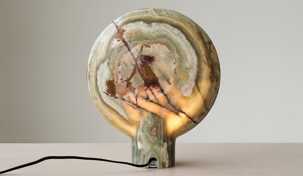 IN STOCK Studio Henry Wilson Bamboo Onyx Surface Sconce Table Lamp - Spartan Shop