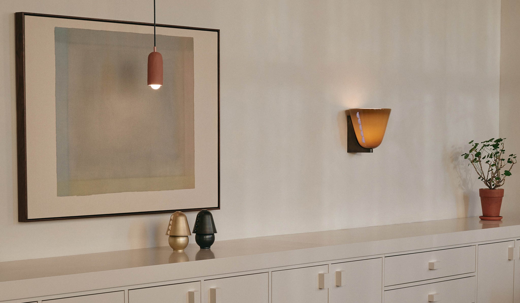 In Common With Medium Blown Glass Calla Sconce