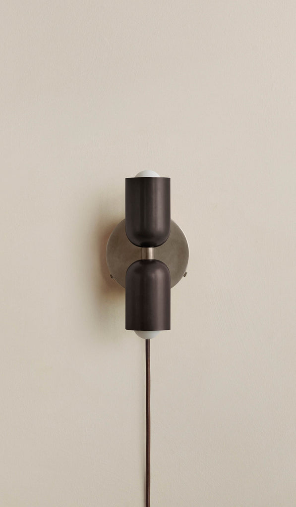 In Common With Brass Up Down Sconce - Plug In