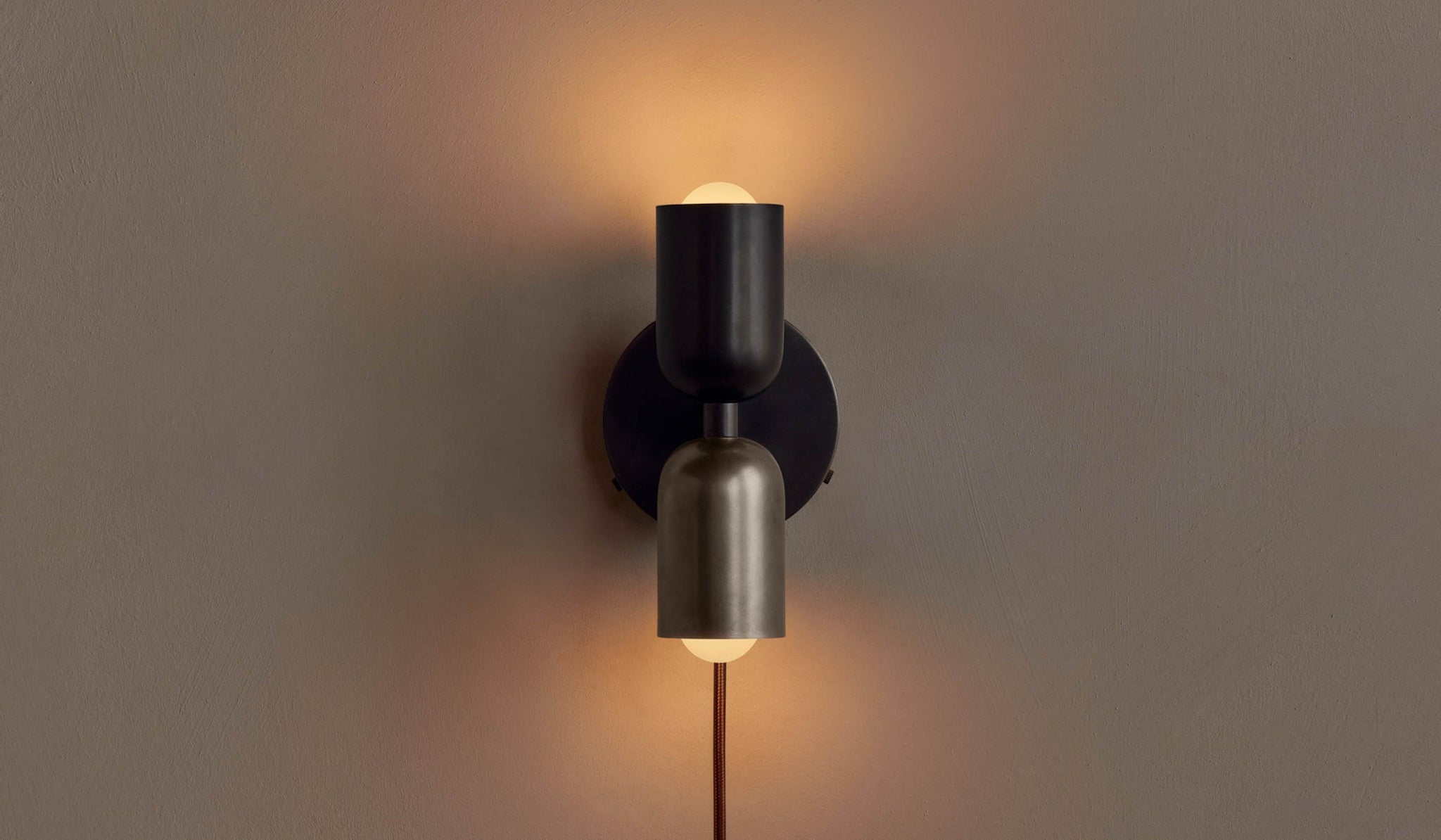 In Common With Brass Up Down Sconce - Plug In
