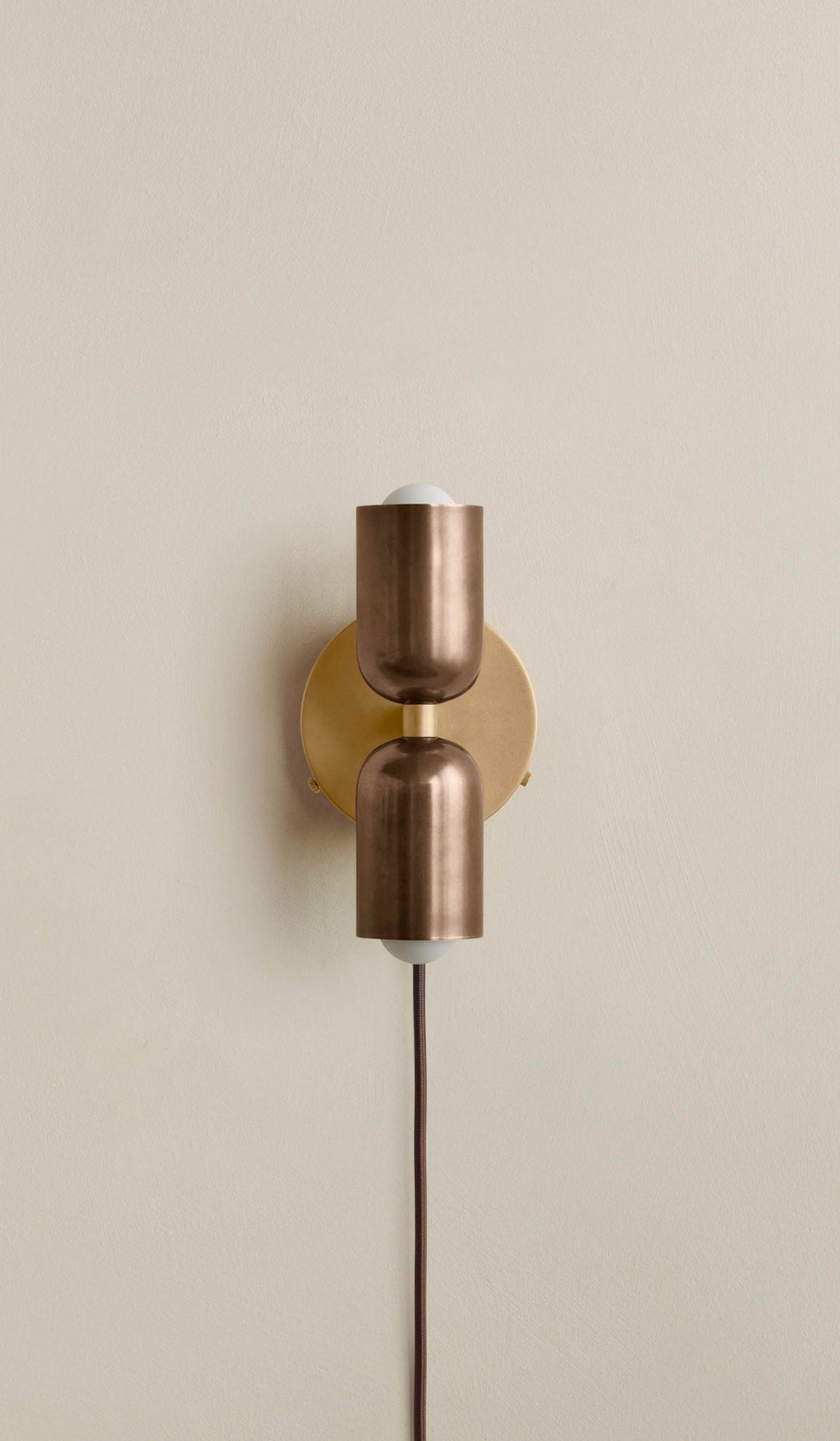 In Common With Brass Up Down Sconce - Plug In