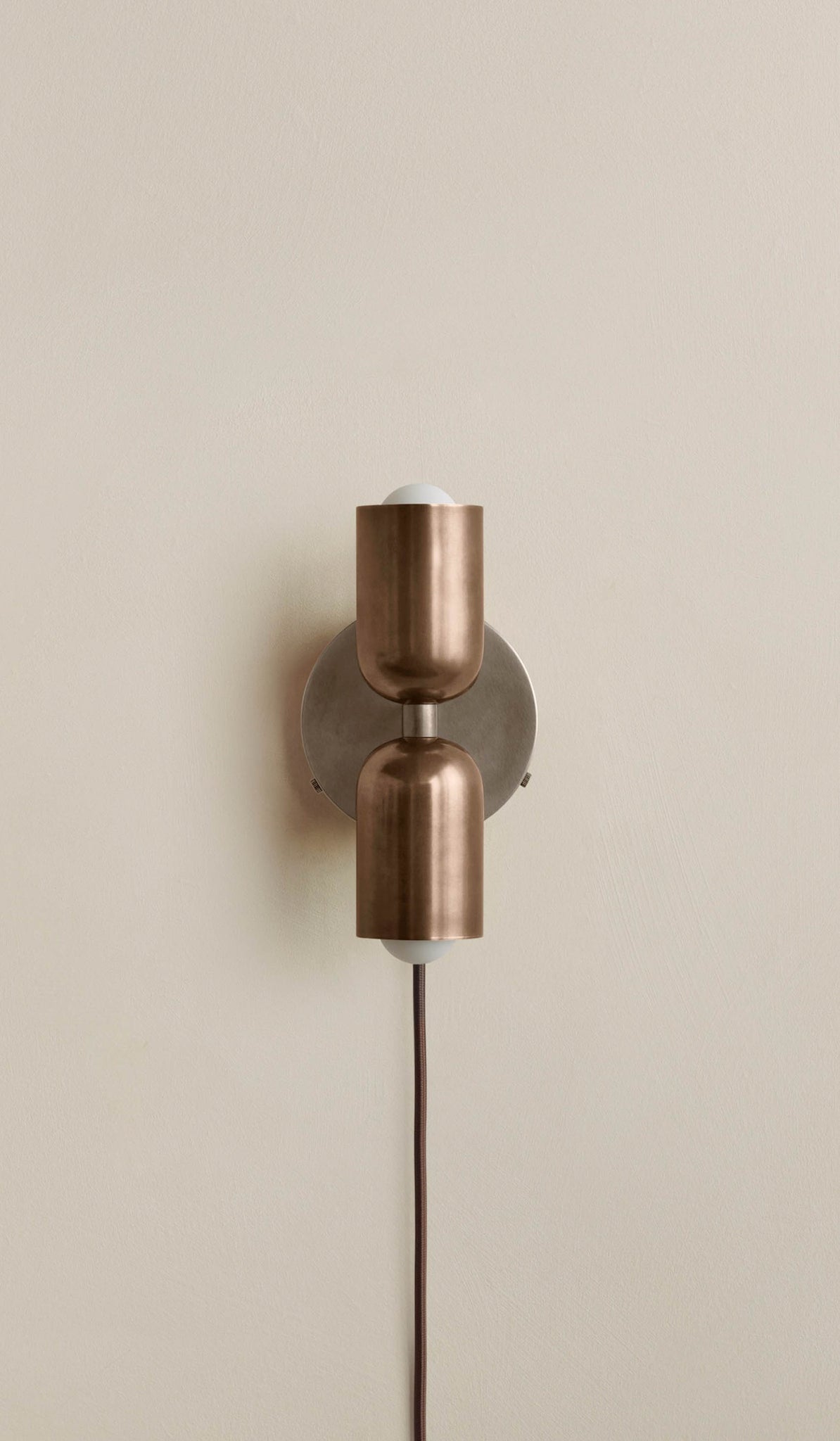In Common With Brass Up Down Sconce - Plug In