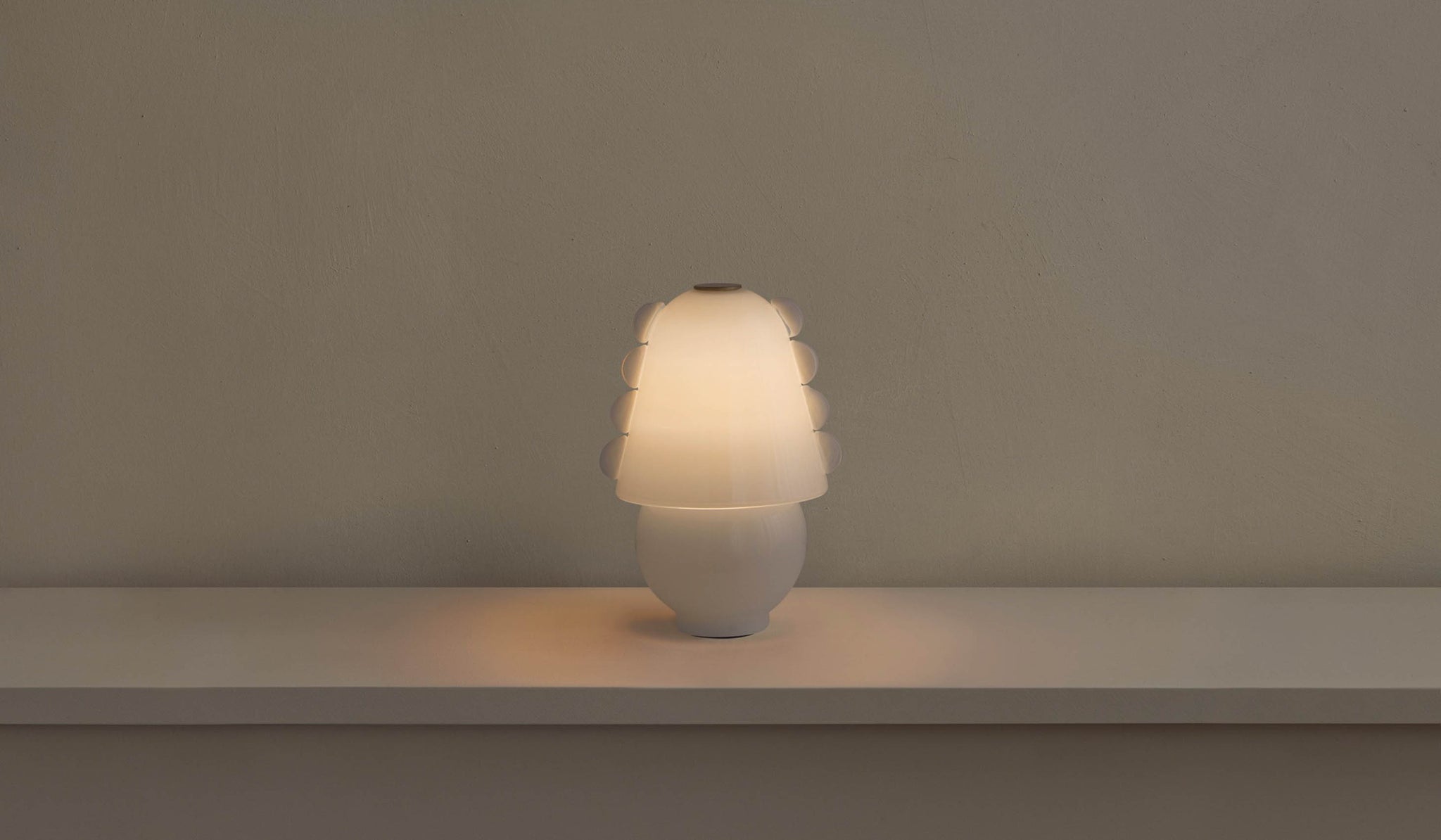 In Common With Small Blown Glass Calla Table Lamp