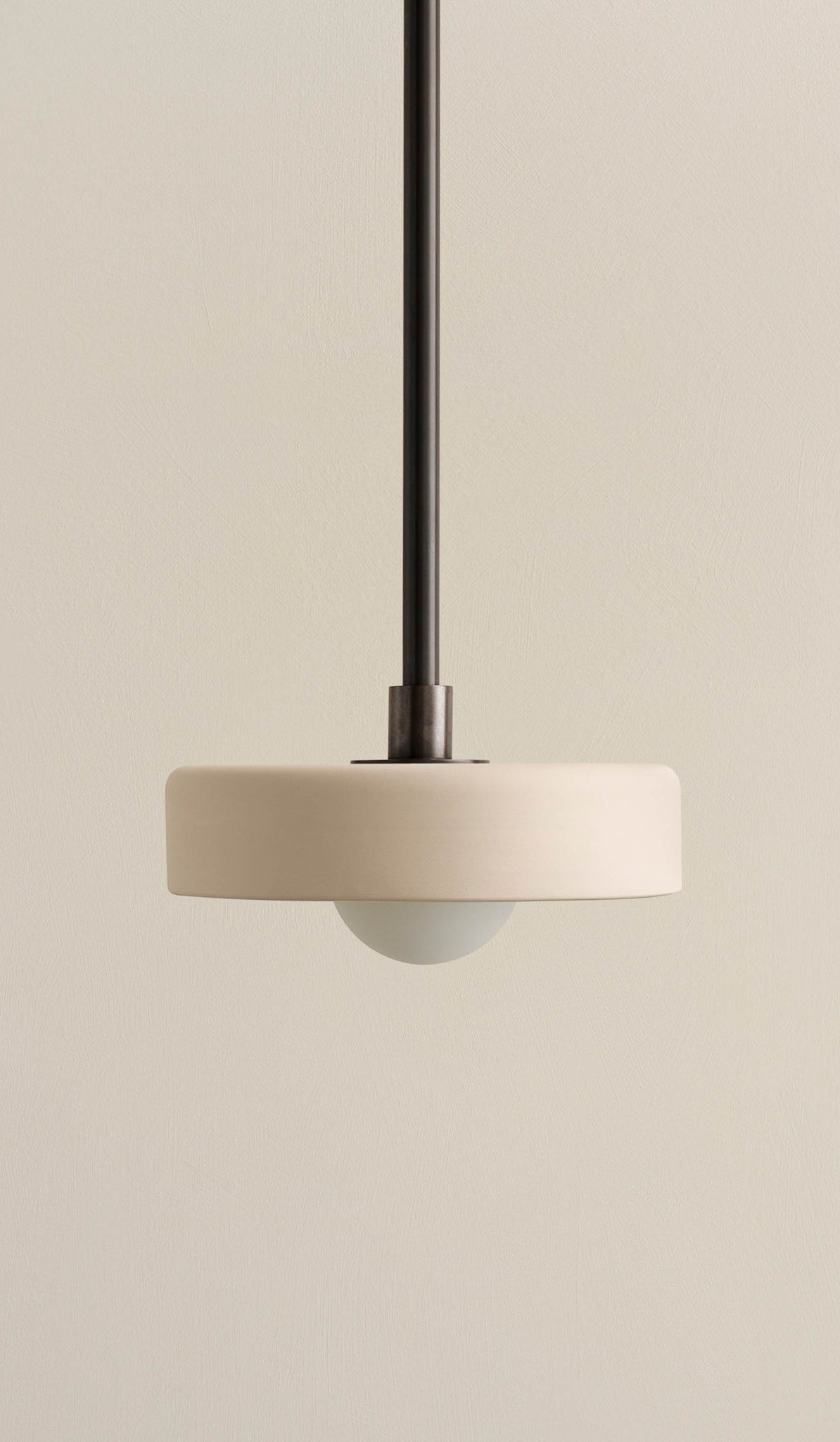 In Common With White Ceramic Disc Pendant