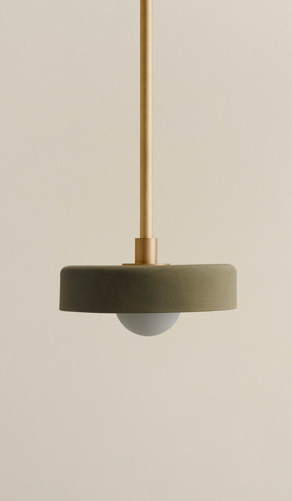 In Common With Green Ceramic Disc Pendant