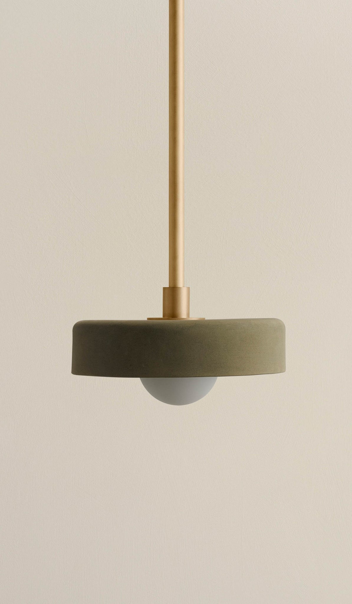 In Common With Green Ceramic Disc Pendant