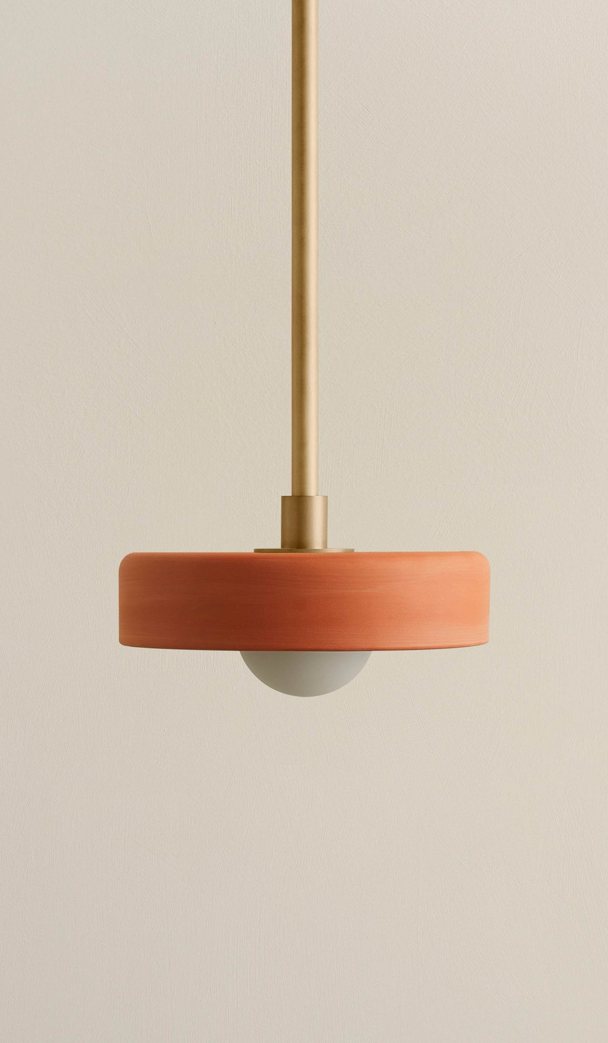 In Common With Terracotta Ceramic Disc Pendant