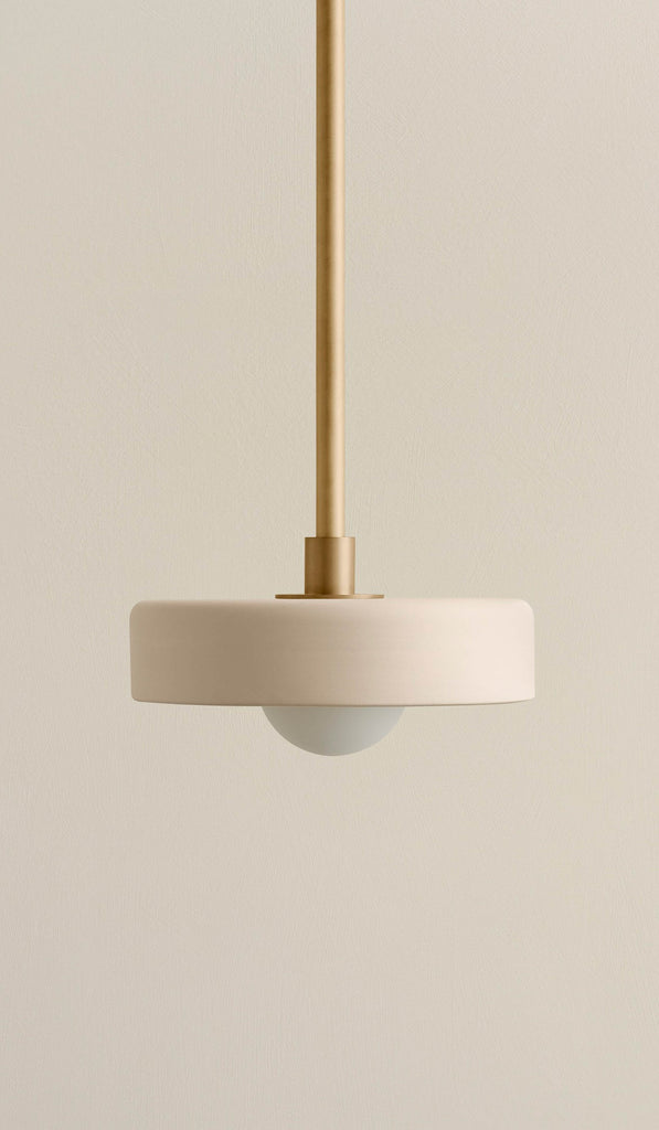 In Common With White Ceramic Disc Pendant