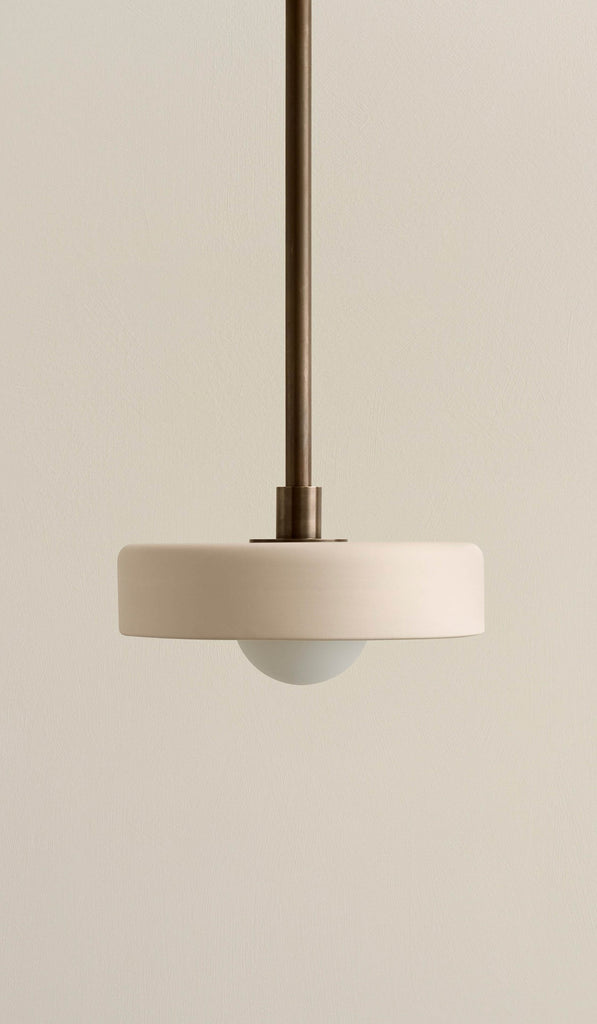 In Common With White Ceramic Disc Pendant