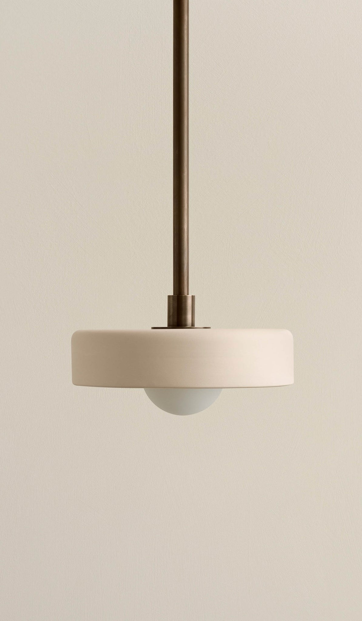 In Common With White Ceramic Disc Pendant