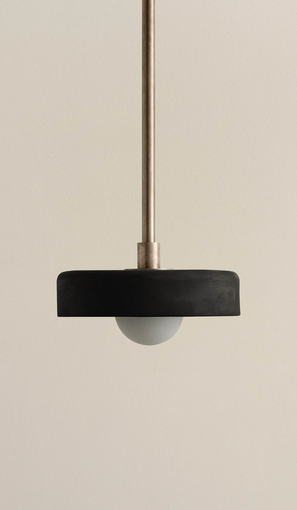 In Common With Black Ceramic Disc Pendant
