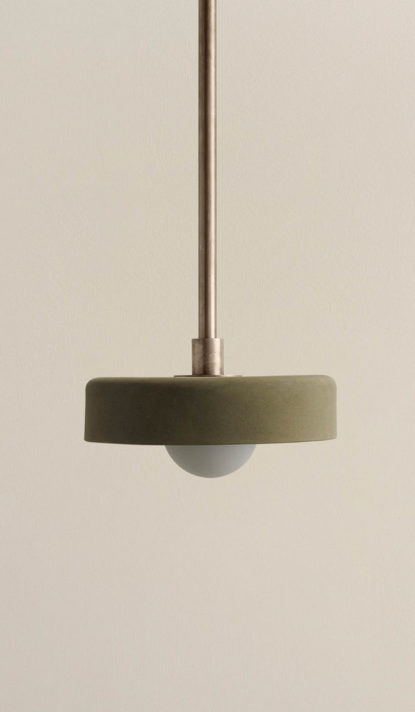 In Common With Green Ceramic Disc Pendant