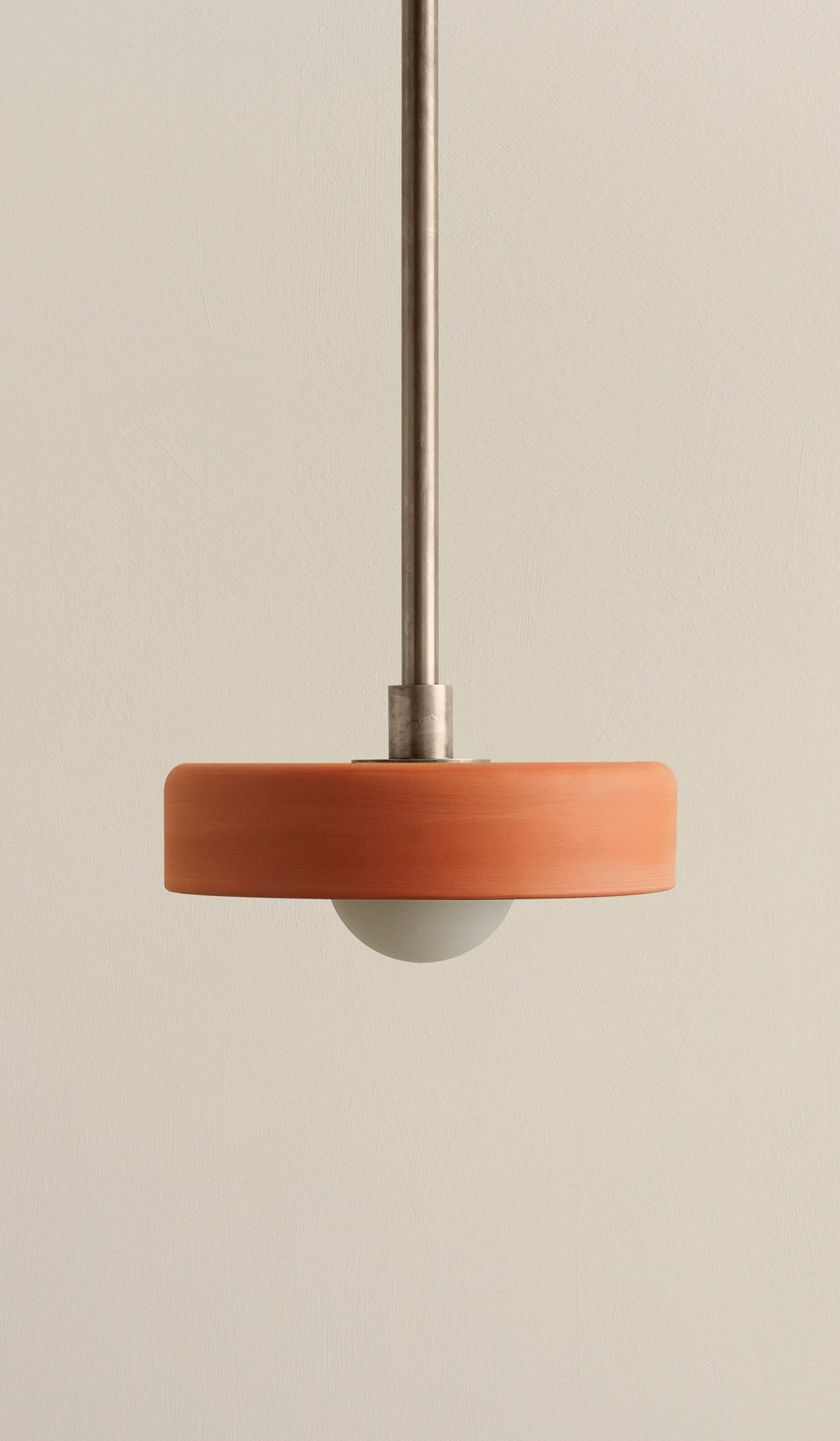 In Common With Terracotta Ceramic Disc Pendant