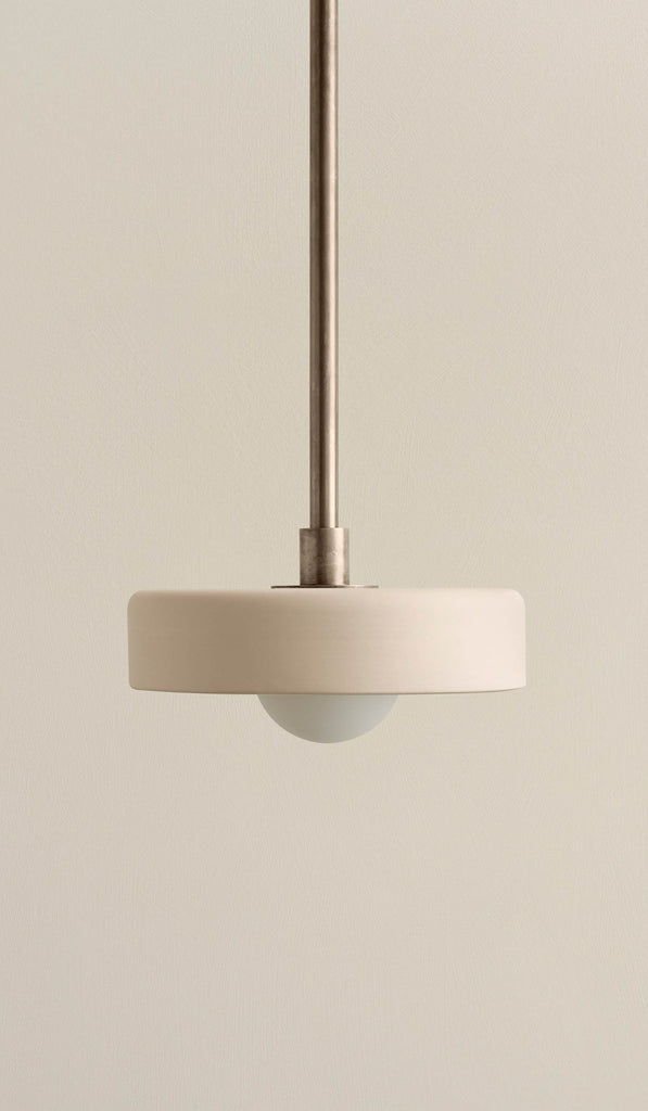 In Common With White Ceramic Disc Pendant