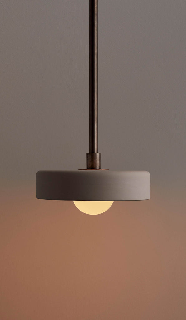 In Common With White Ceramic Disc Pendant