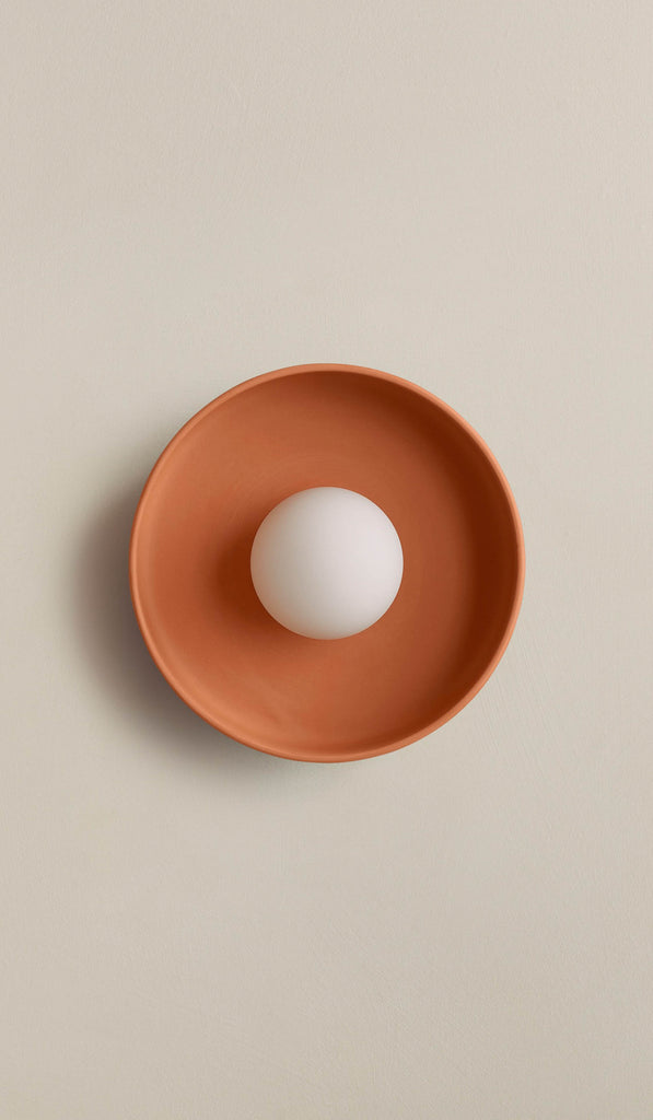 In Common With Terracotta Ceramic Disc Surface Mount