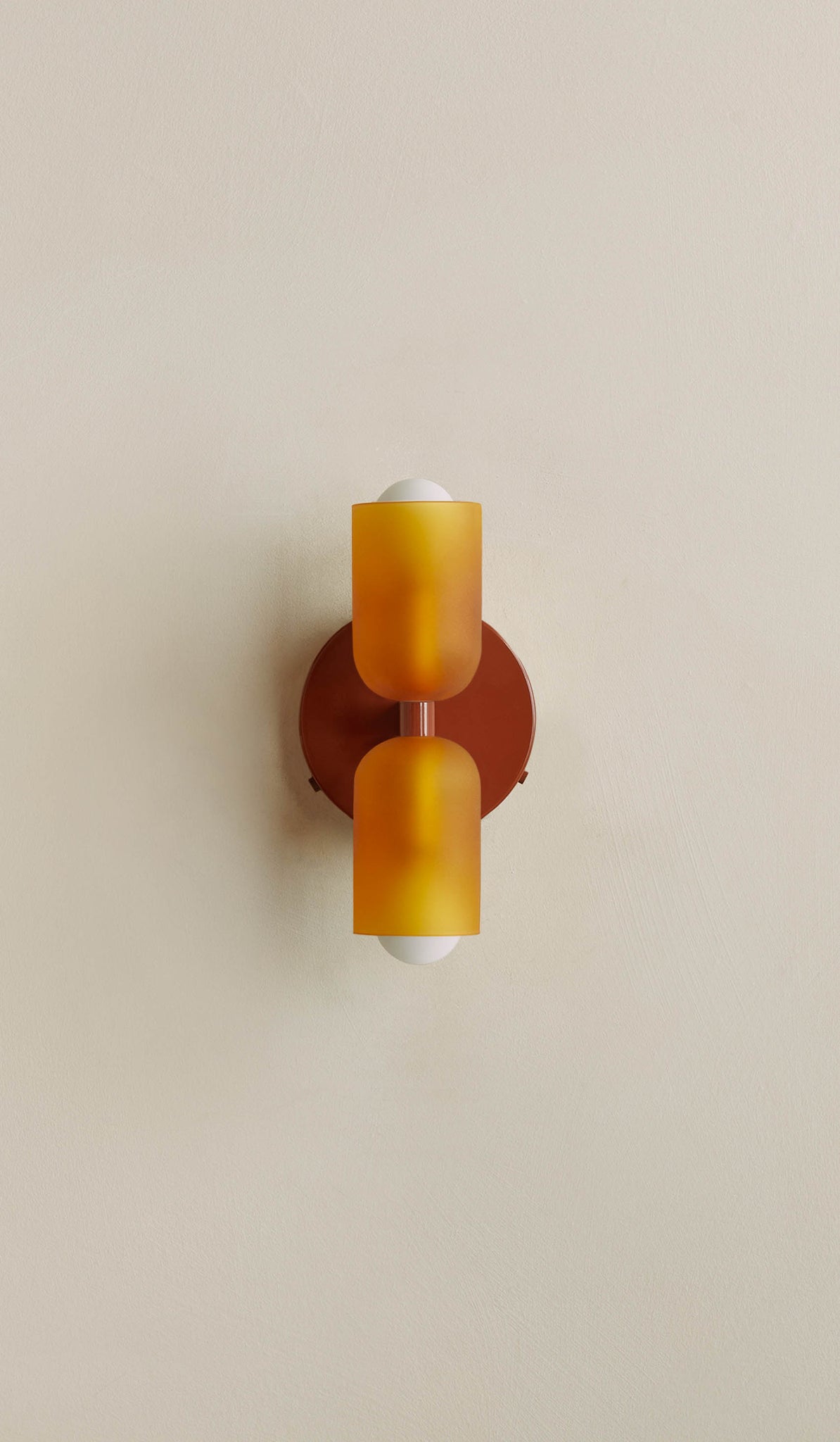 In Common With Sandblasted Amber Glass Up Down Sconce