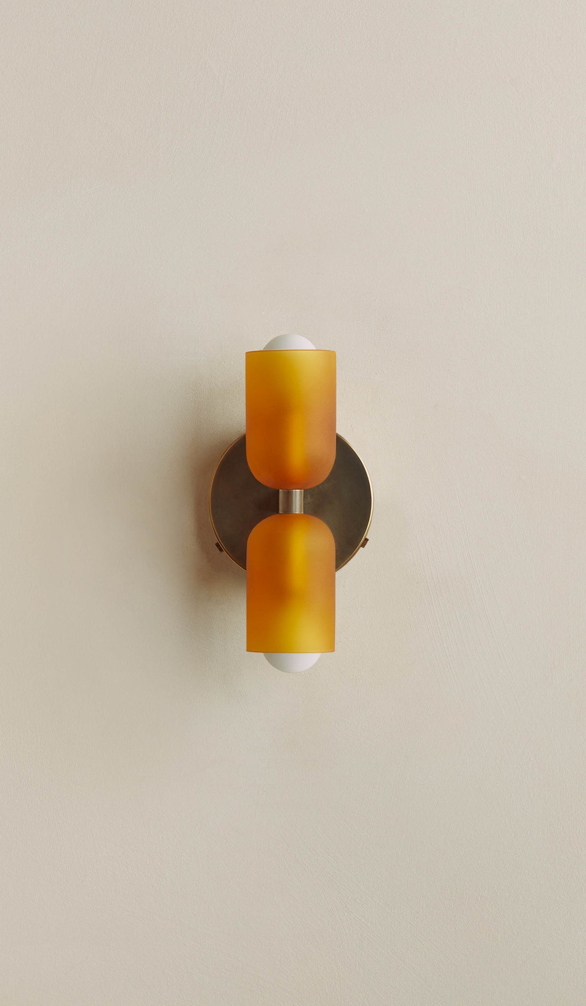 In Common With Sandblasted Amber Glass Up Down Sconce