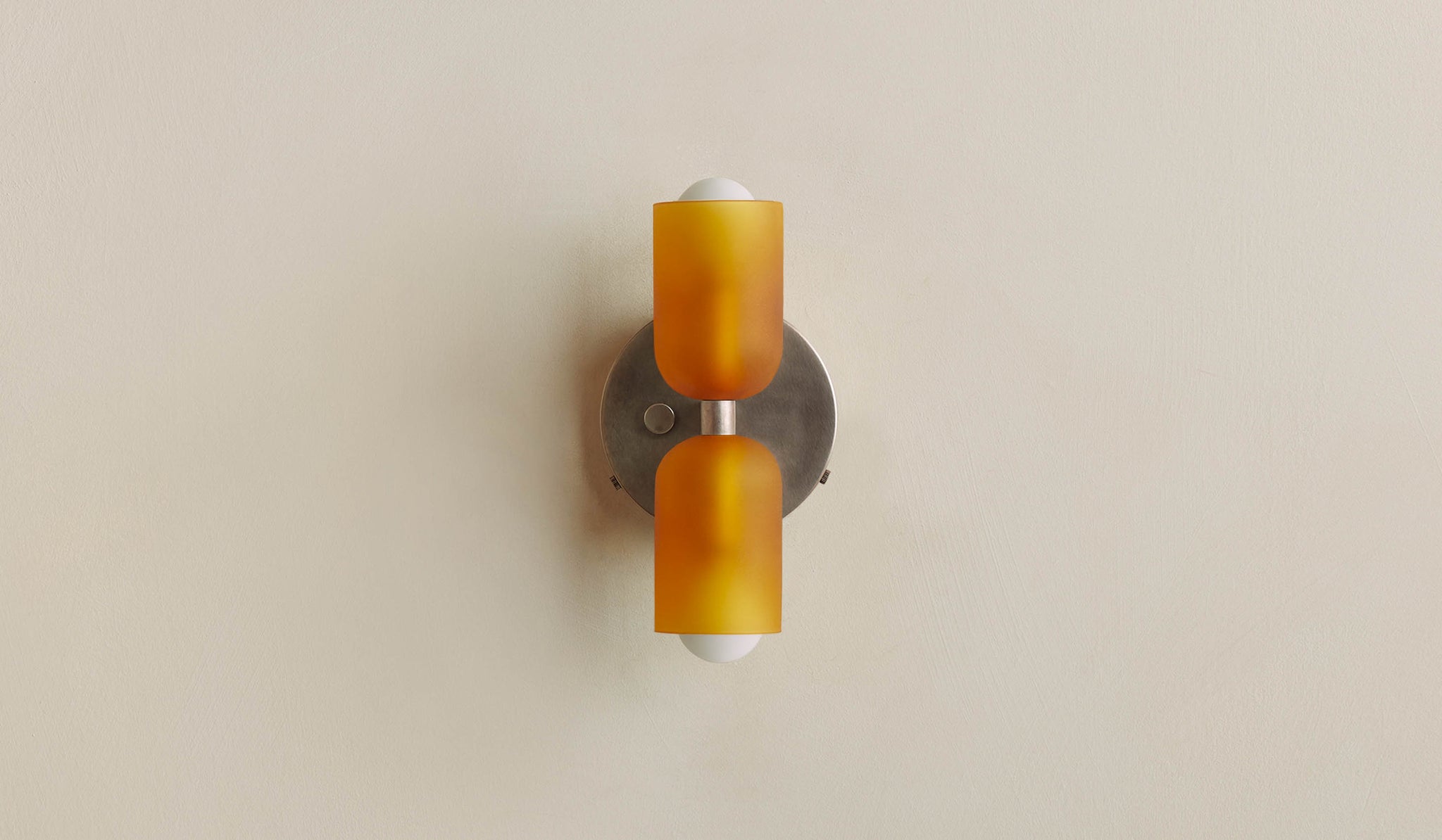 In Common With Sandblasted Amber Glass Up Down Sconce