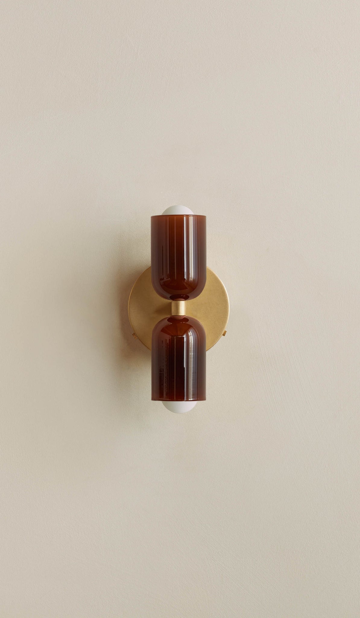 In Common With Tobacco Glass Up Down Sconce