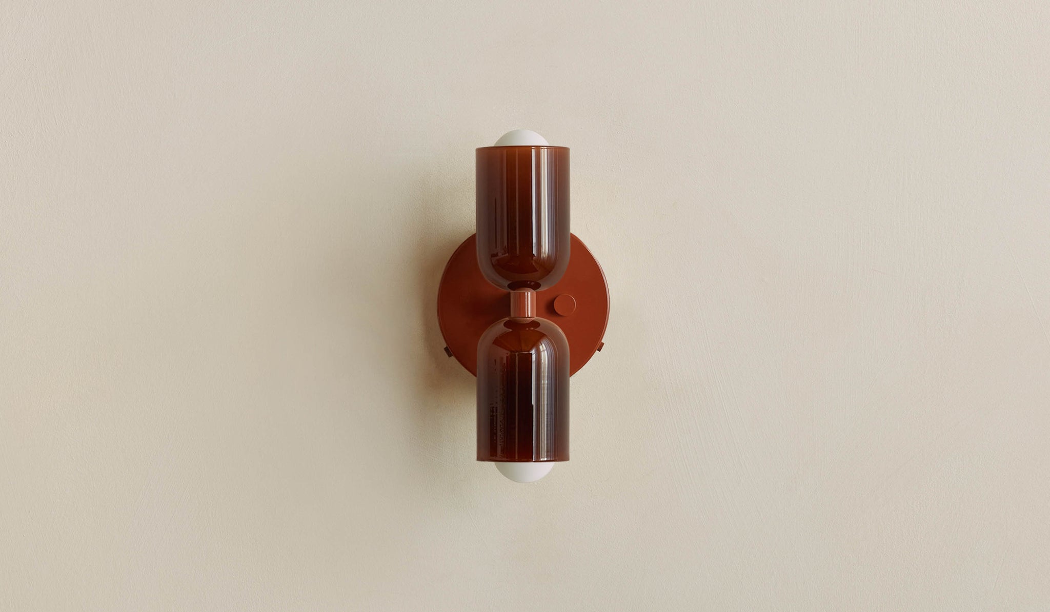 In Common With Tobacco Glass Up Down Sconce