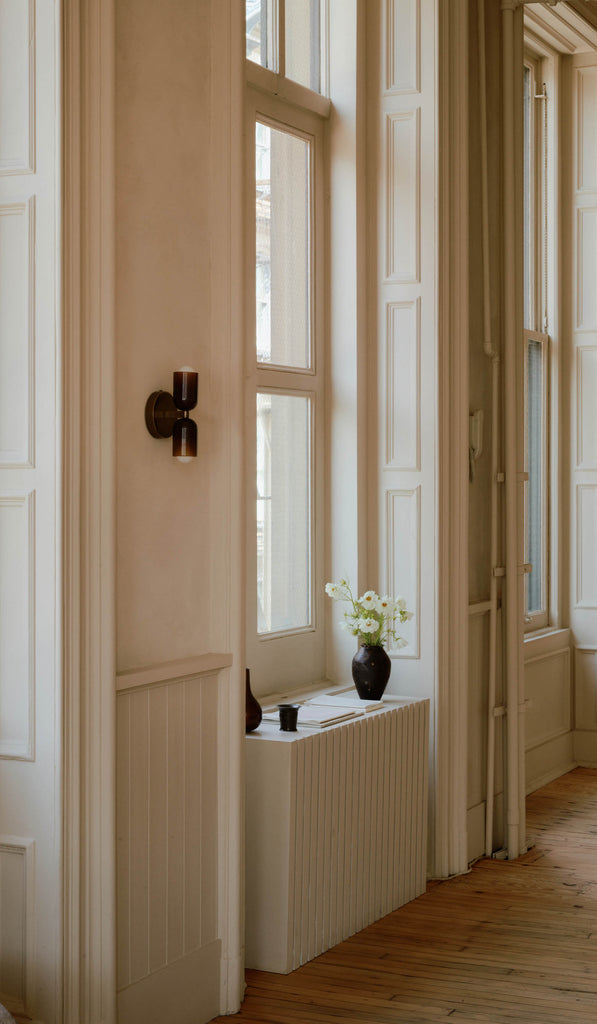 In Common With Tobacco Glass Up Down Sconce