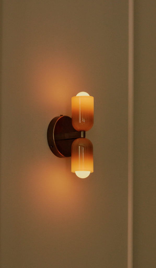 In Common With Pistachio Glass Up Down Sconce