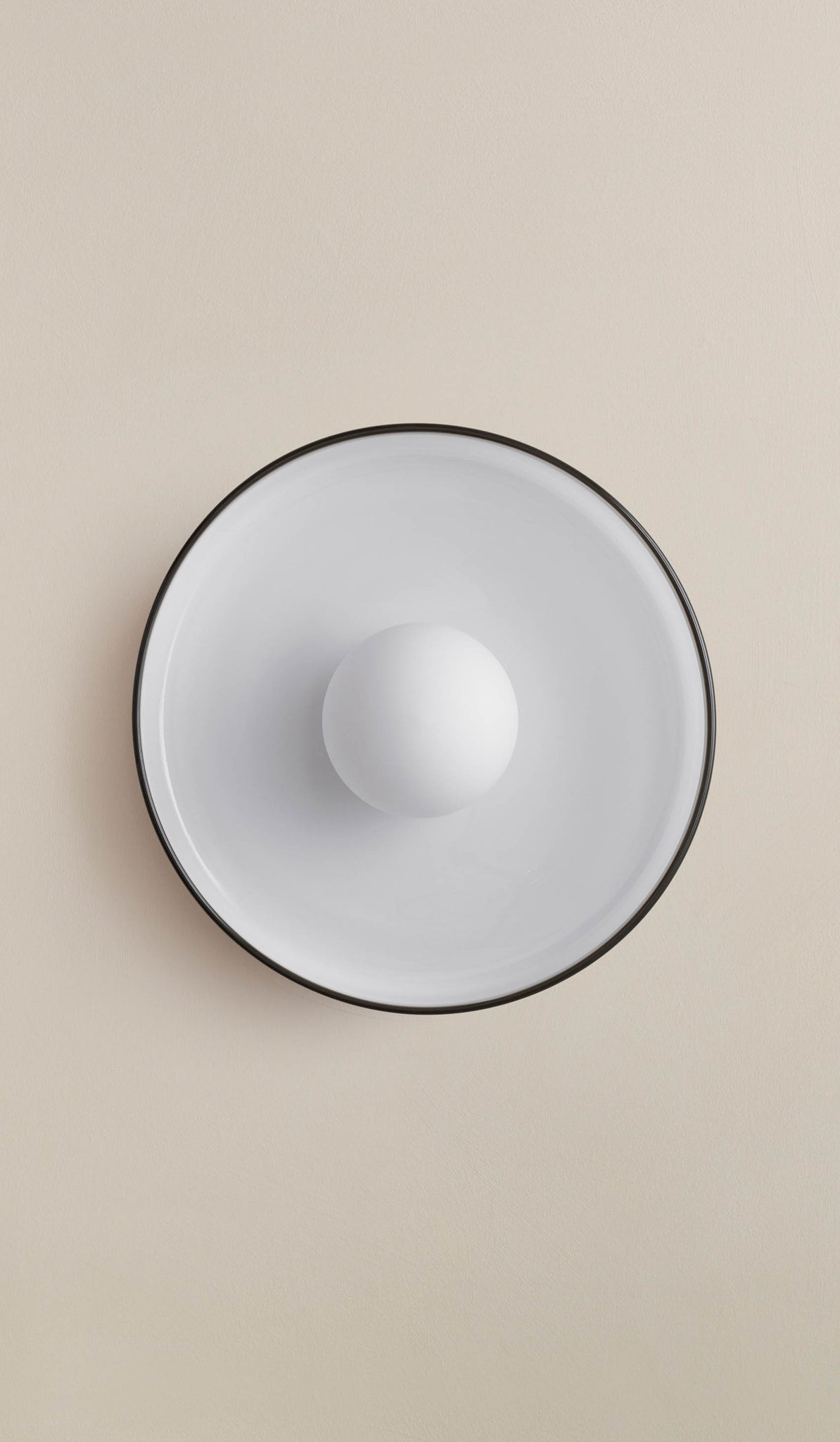 In Common With Opaline Glass Disc Surface Mount with Pistachio Rim