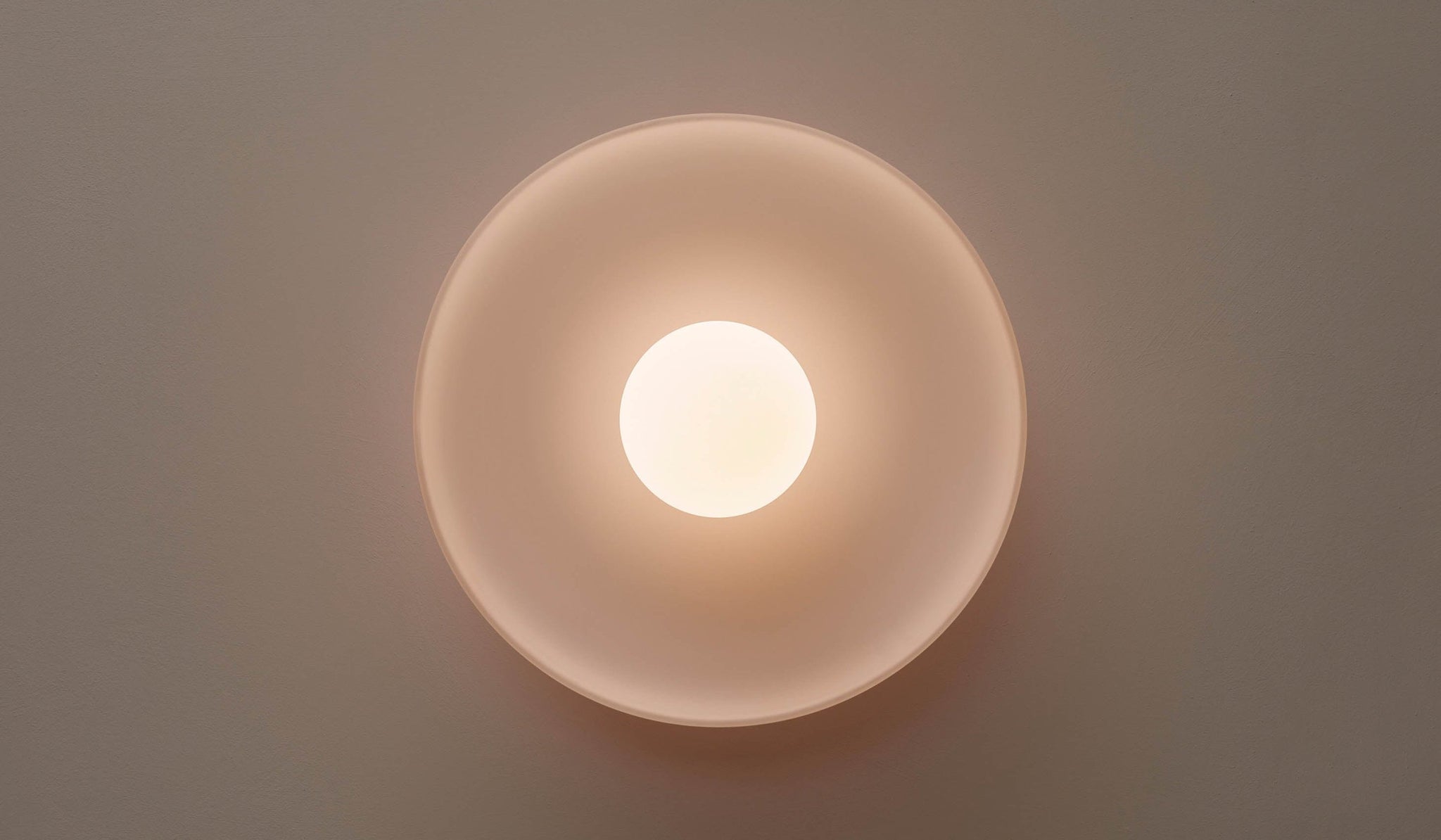 In Common With Sandblasted White Glass Disc Surface Mount