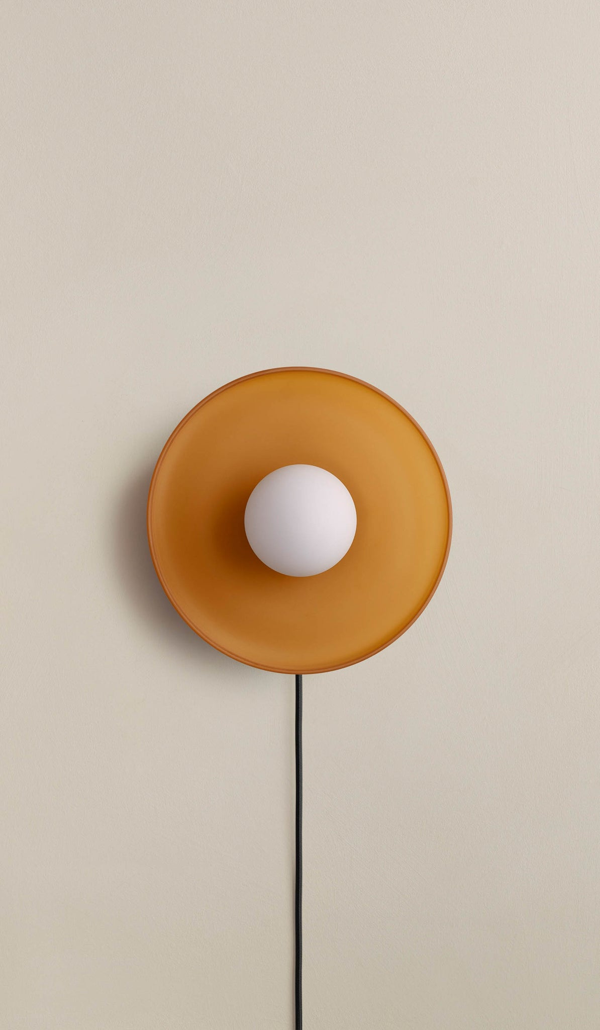 In Common With Sandblasted Amber Glass Disc Surface Mount - Spartan Shop