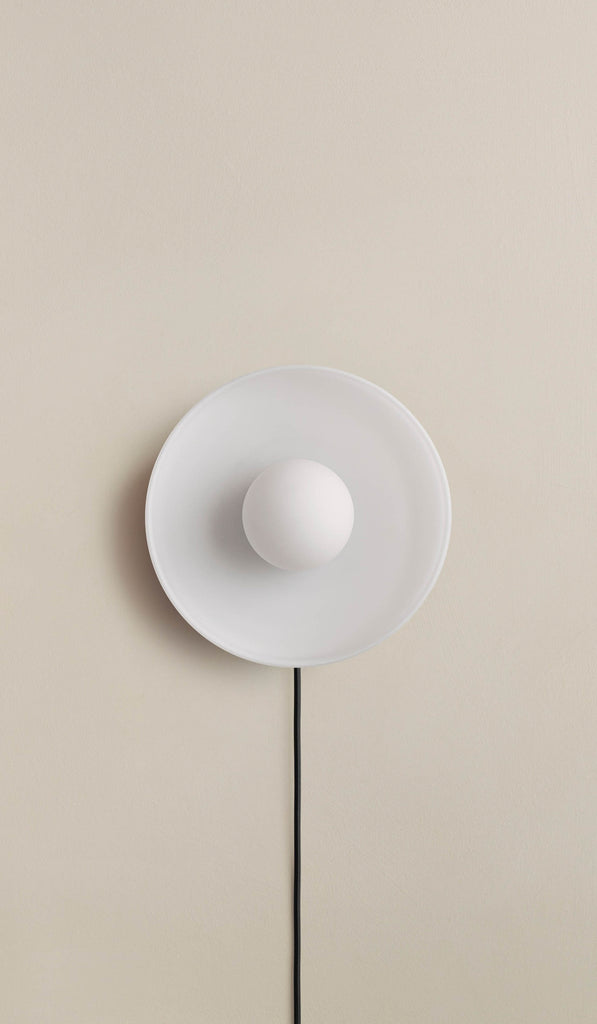 In Common With Sandblasted White Glass Disc Surface Mount