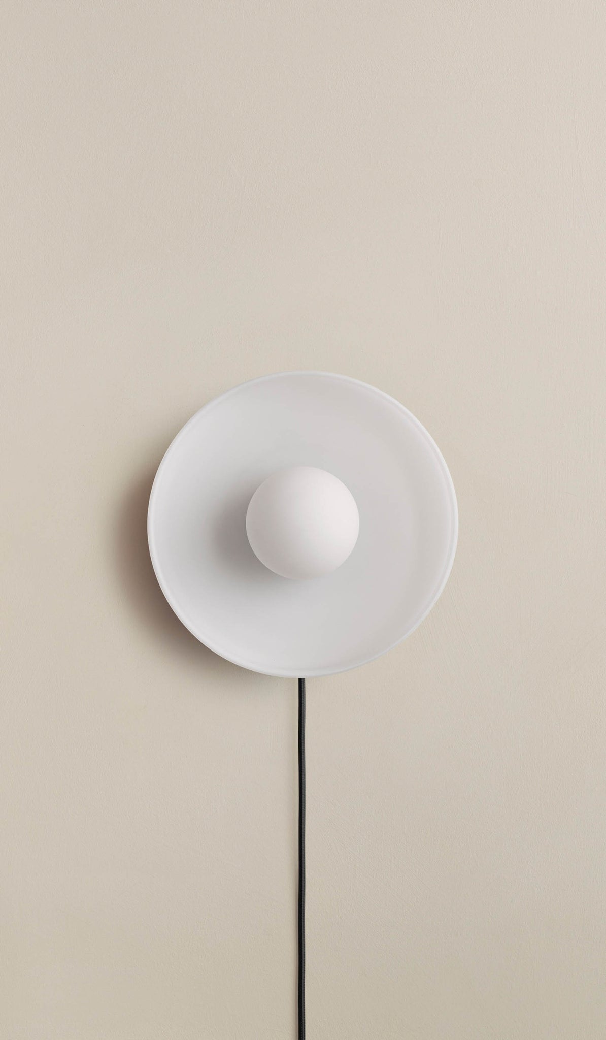 In Common With Sandblasted White Glass Disc Surface Mount