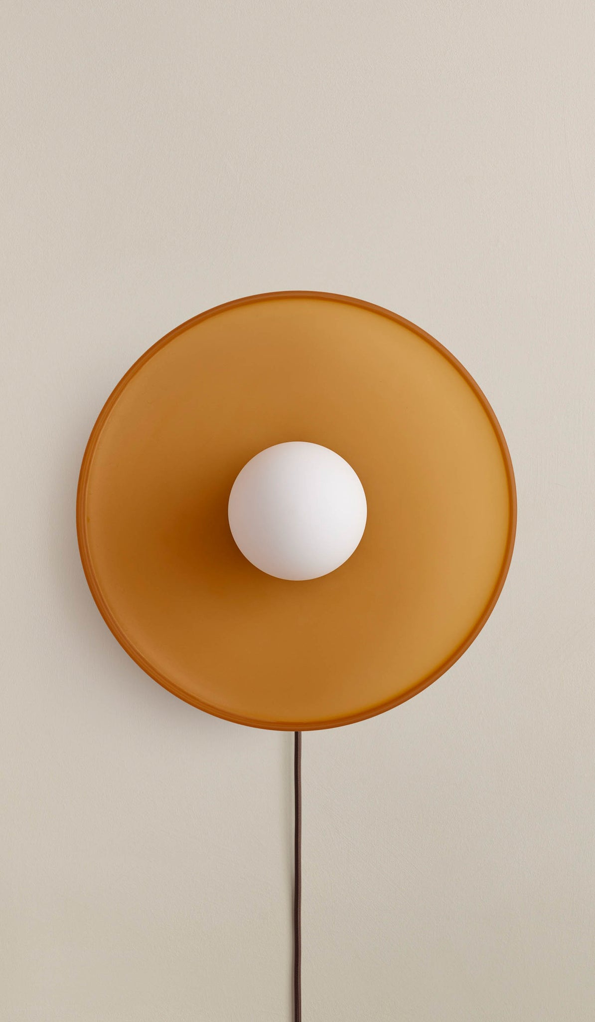 In Common With Sandblasted Amber Glass Disc Surface Mount - Spartan Shop