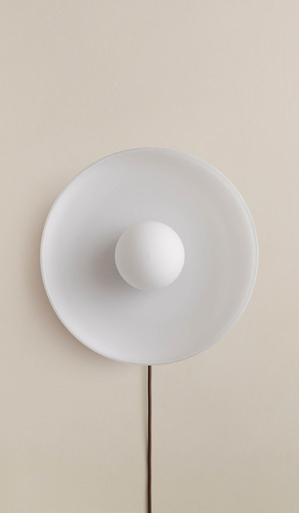 In Common With Sandblasted White Glass Disc Surface Mount