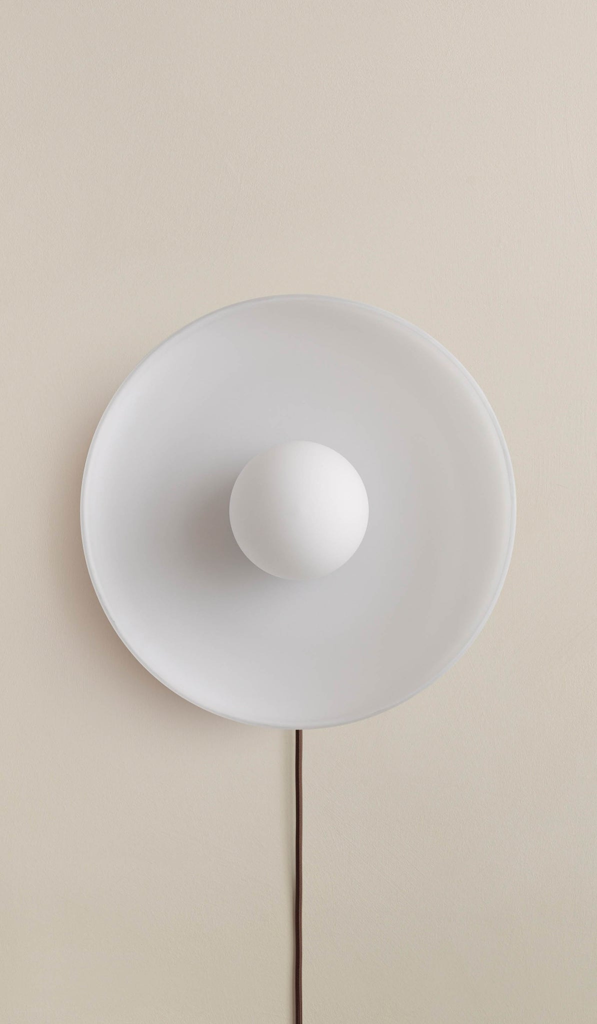 In Common With Sandblasted White Glass Disc Surface Mount
