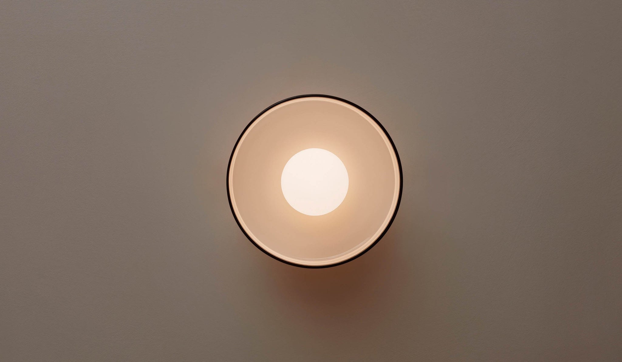 In Common With Opaline Glass Disc Surface Mount with Pistachio Rim