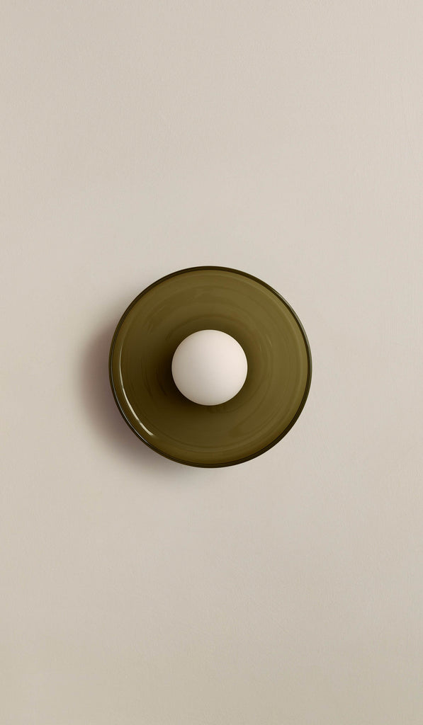 In Common With Pistachio Glass Disc Surface Mount