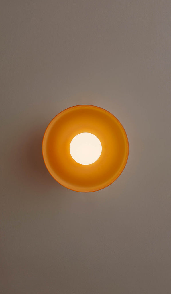 In Common With Sandblasted Amber Glass Disc Surface Mount - Spartan Shop