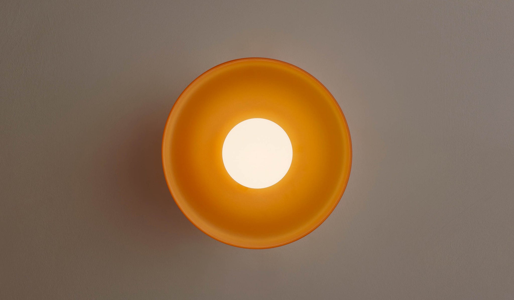 In Common With Sandblasted Amber Glass Disc Surface Mount - Spartan Shop