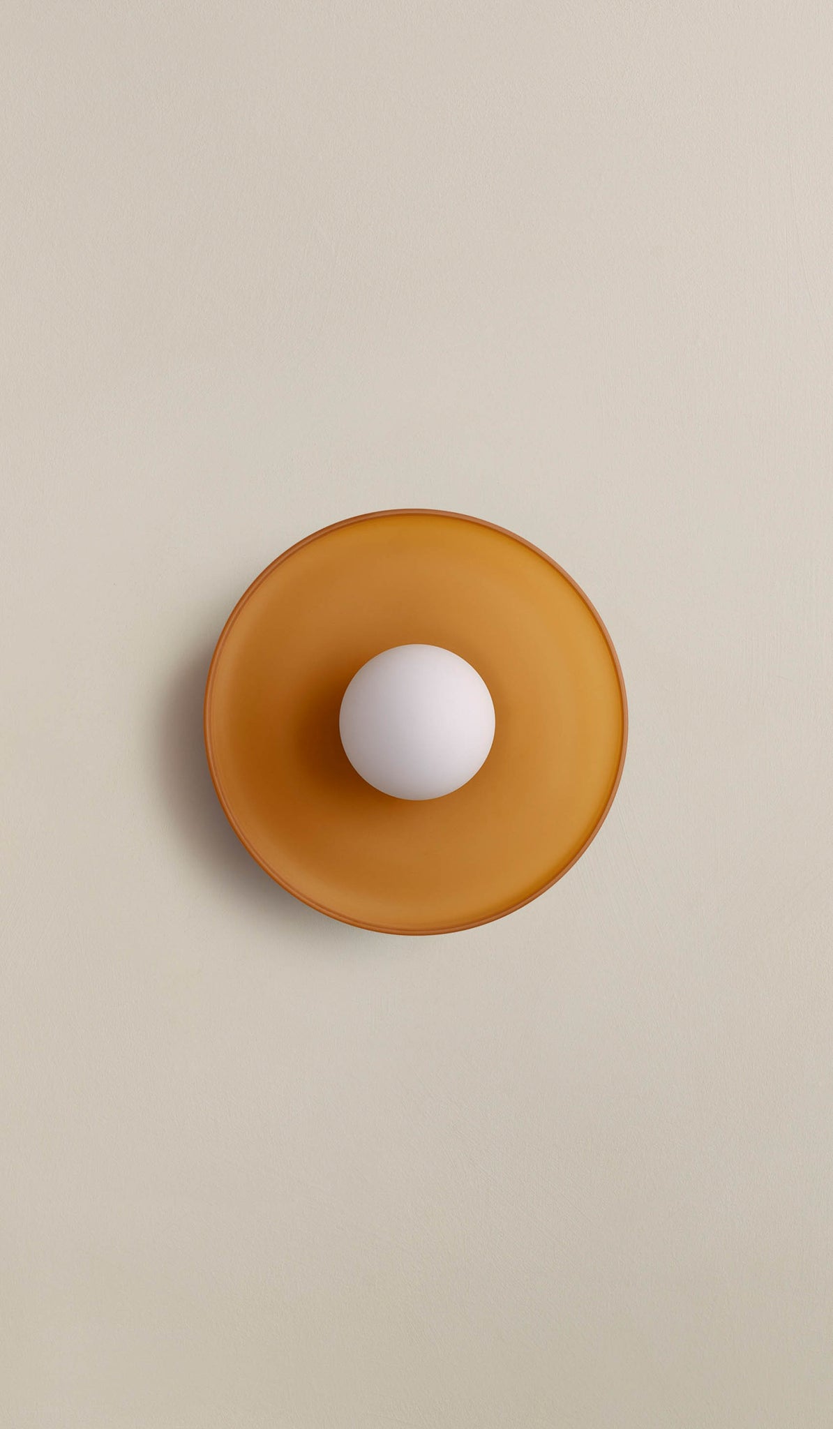 In Common With Sandblasted Amber Glass Disc Surface Mount - Spartan Shop