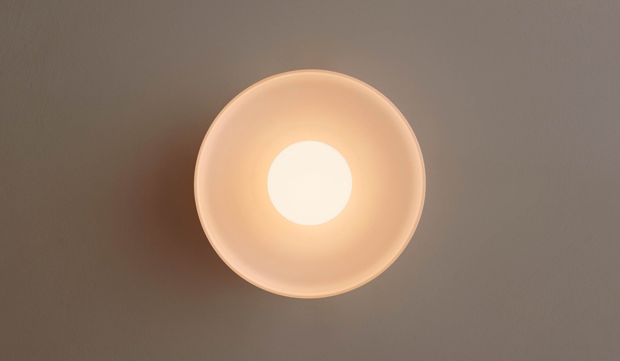 In Common With Sandblasted White Glass Disc Surface Mount