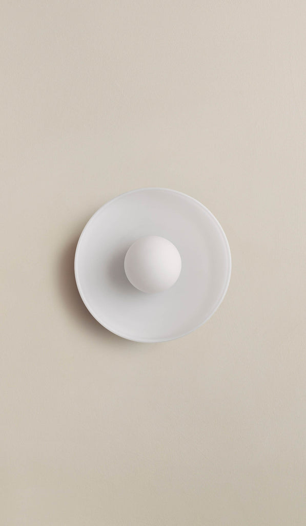 In Common With Sandblasted White Glass Disc Surface Mount