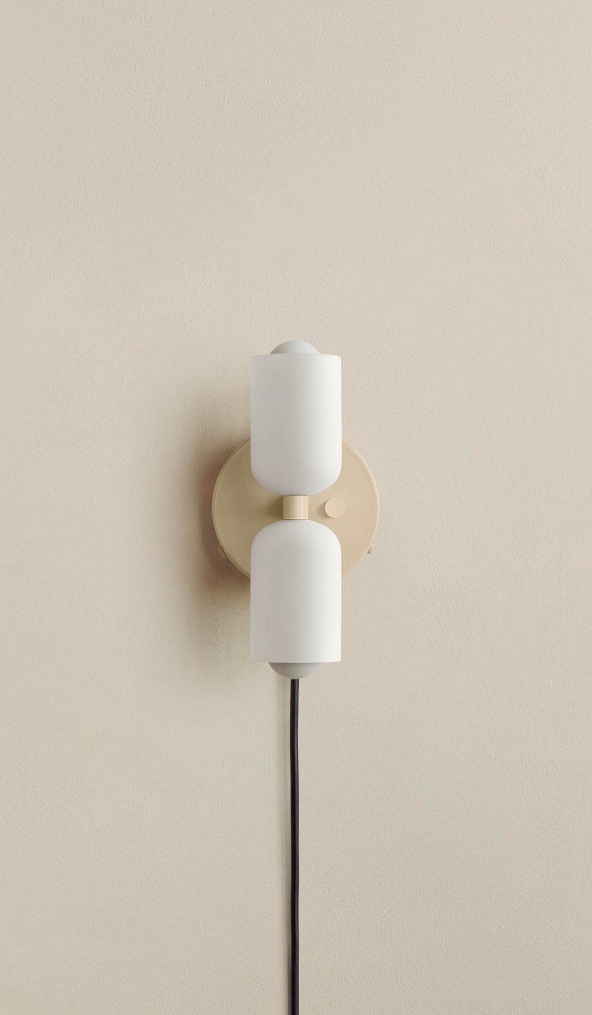 In Common With Enamel White Glass Up Down Sconce - Spartan Shop