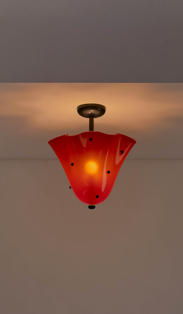 In Common With Blown Glass Fazzo Surface Mount with Dots