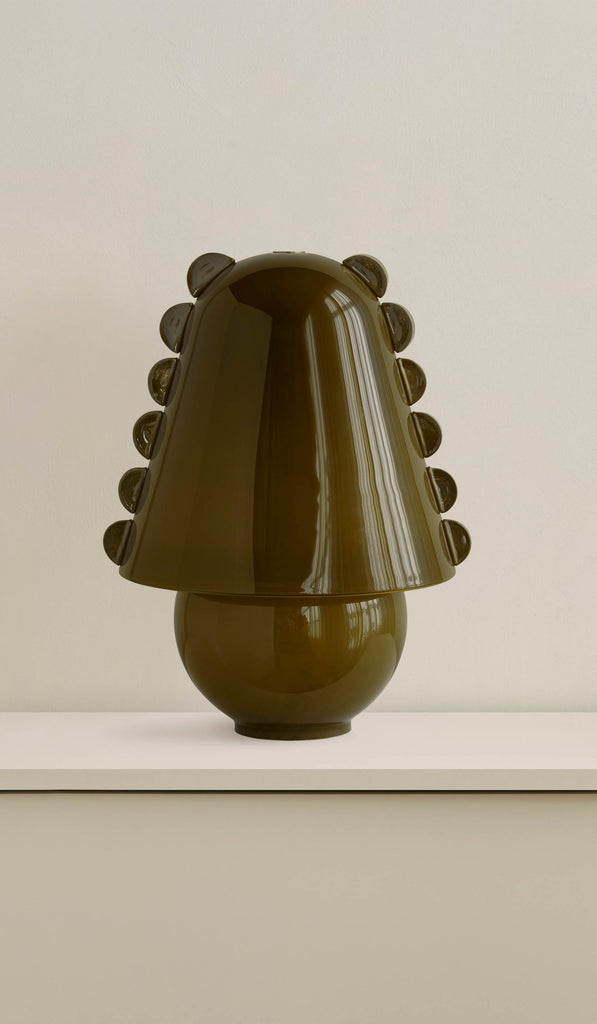 In Common With Large Blown Glass Calla Table Lamp