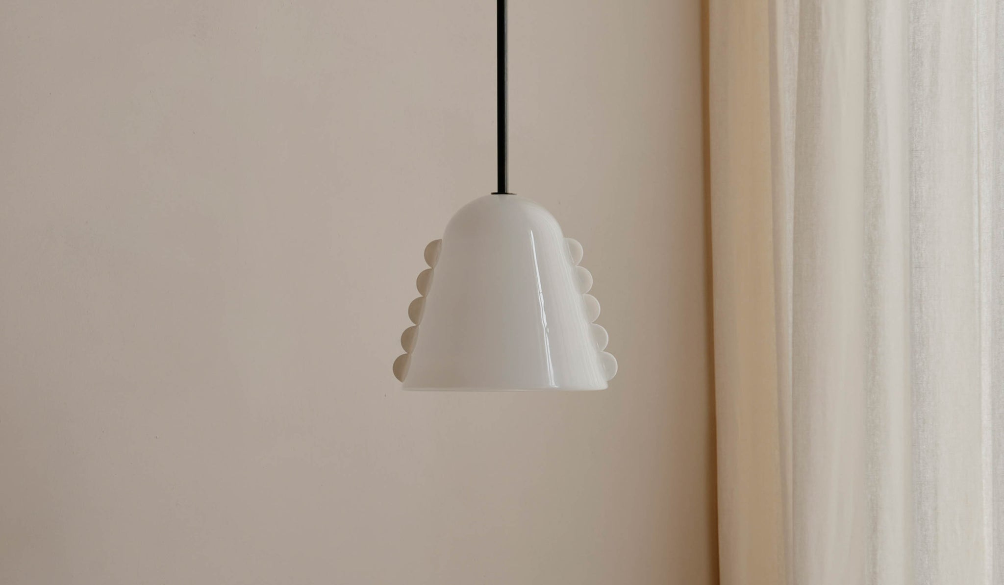 In Common With Medium Blown Glass Calla Pendant