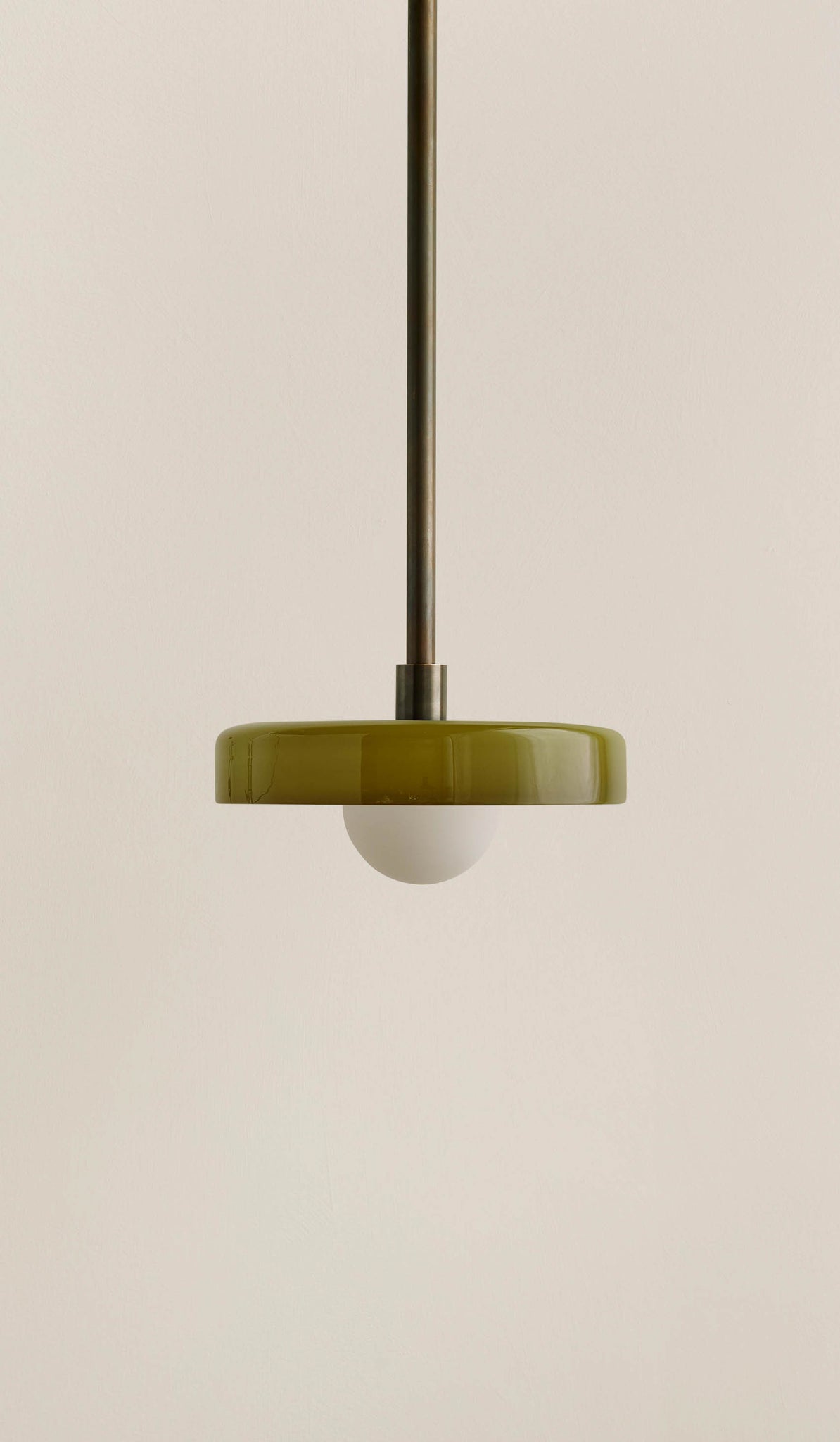 In Common With Pistachio Glass Disc Pendant