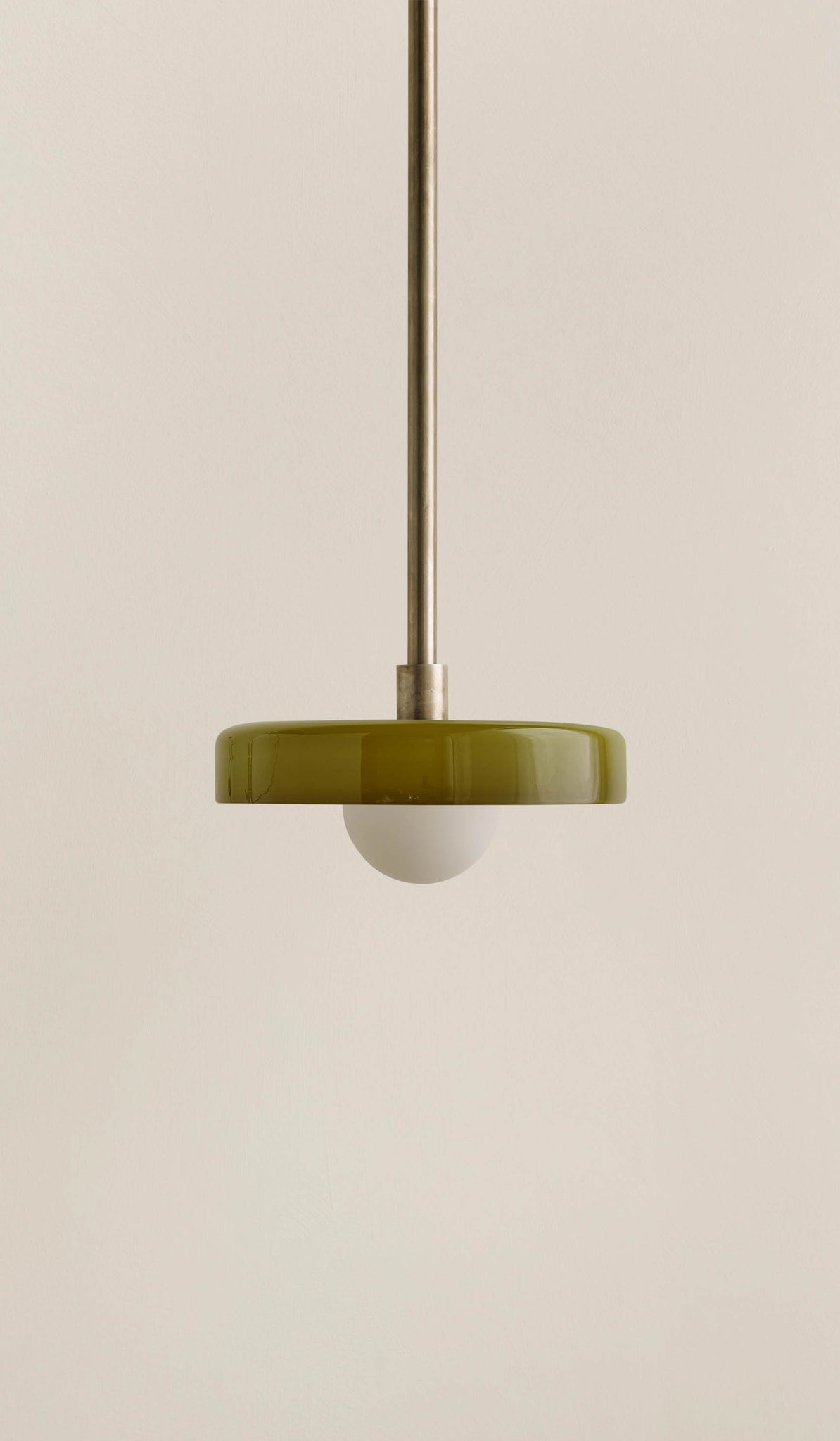 In Common With Pistachio Glass Disc Pendant