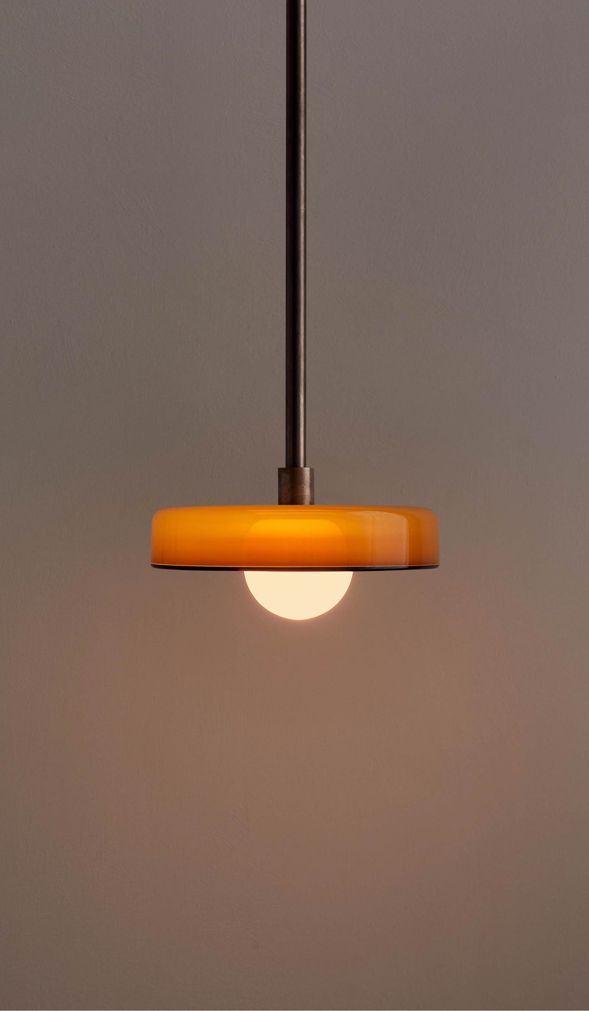 In Common With Pistachio Glass Disc Pendant with Pistachio Rim