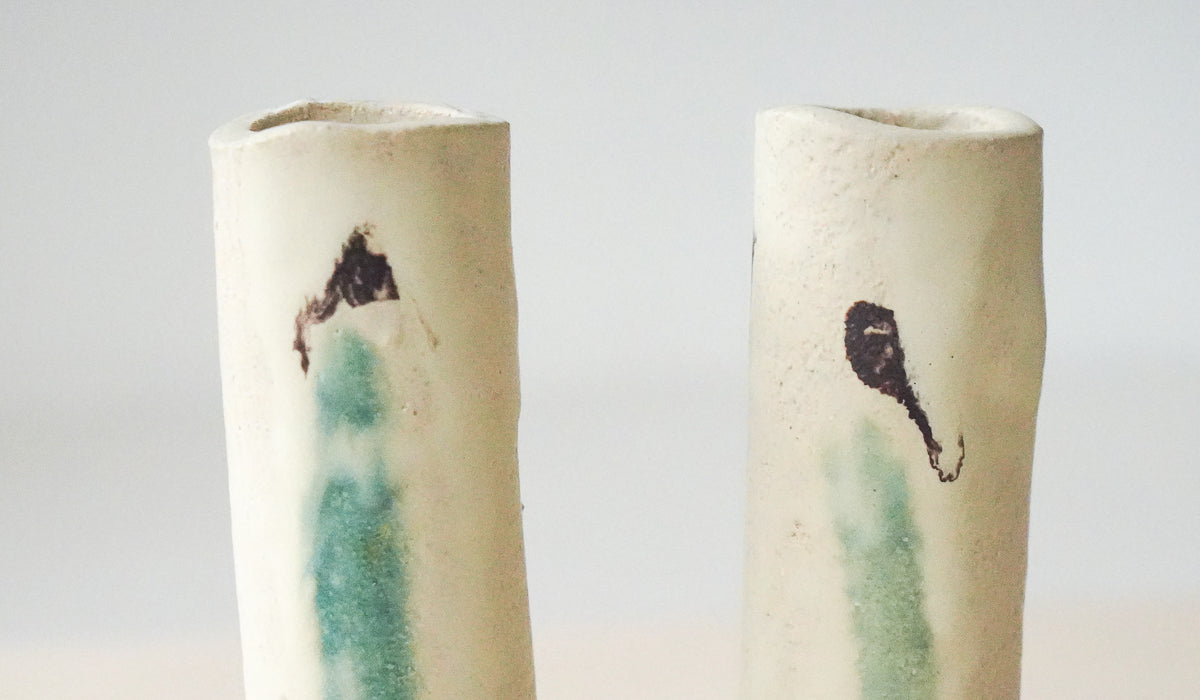 Jordan McDonald Pair of Cylinder Stem Vases - Spartan Shop